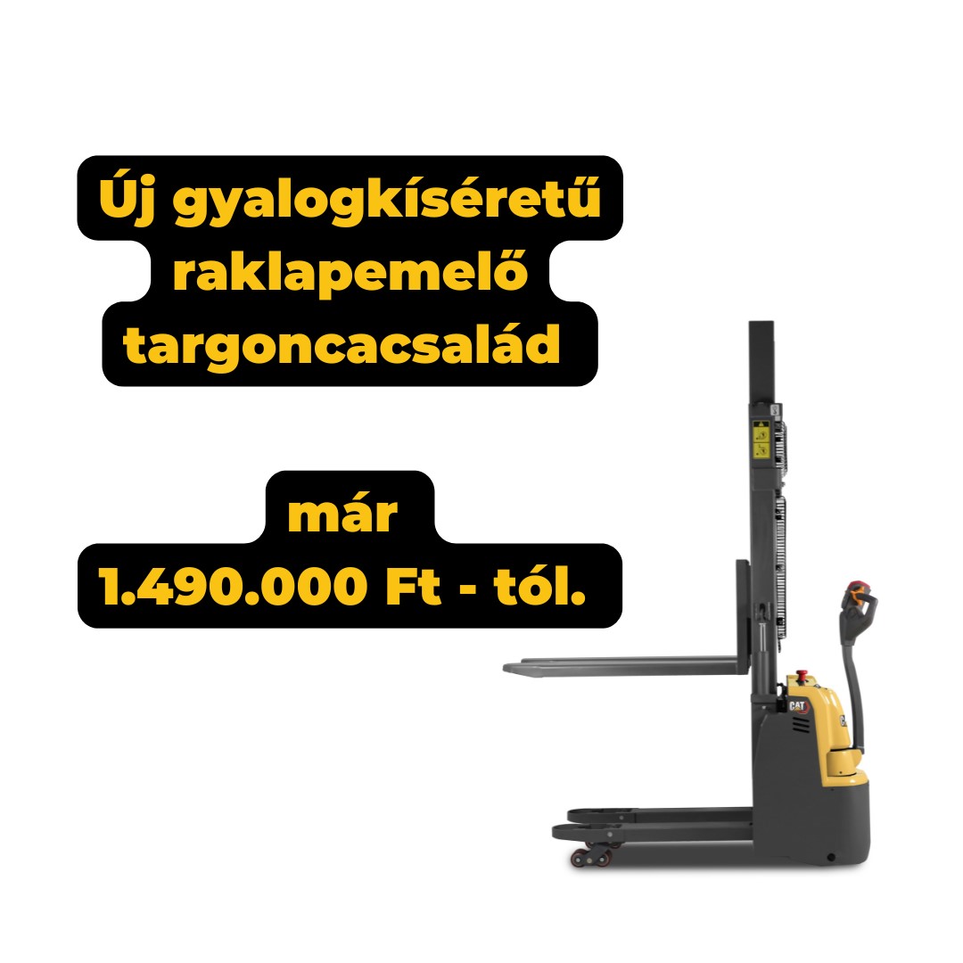 Cat® EQNSP12QLDI kompakt gyalogkíséretű raklapemelő targoncák, Duplex oszloppal